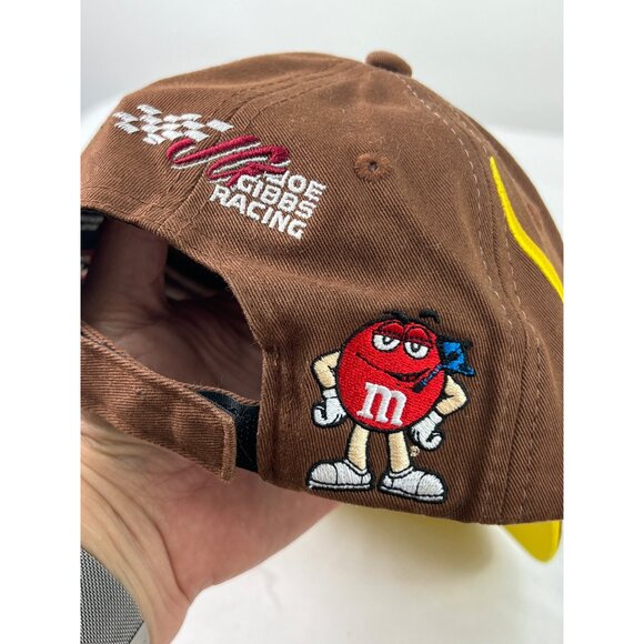Kyle Busch #18 Joe Gibbs Racing Brown & Yellow NASCAR Adjustable Hat With M&Ms E - Picture 3 of 7
